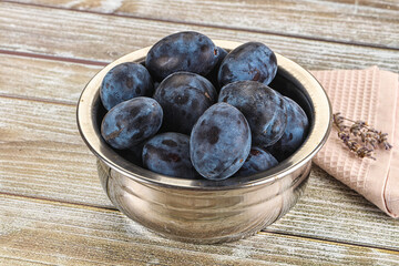 Fresh raw sweet juicy plum