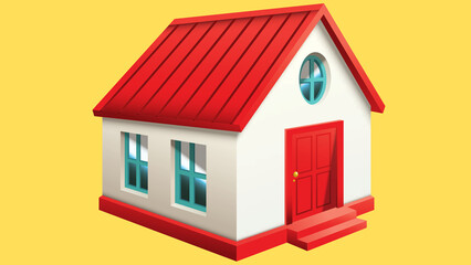 A great small home design with 3D red color