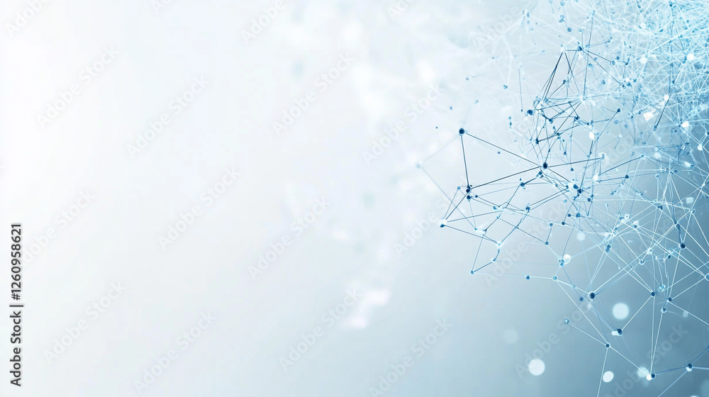 Poster abstract network connection design showcasing technology and innovation in data visualization