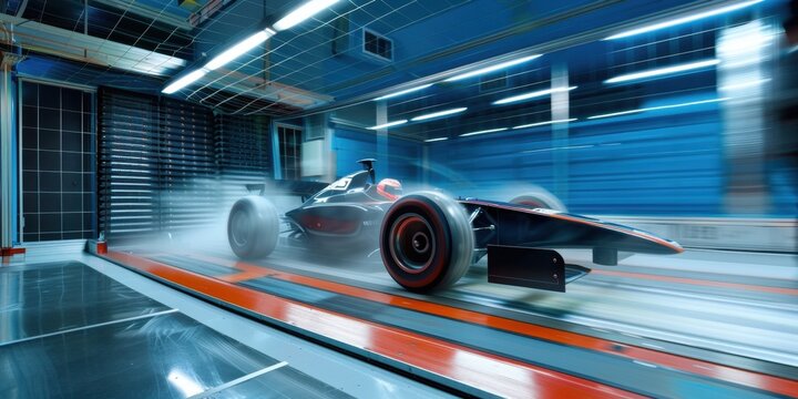 Formula Car Testing in Wind Tunnel