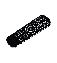 remote control silhouette vector illustration
