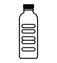 plastic bottle line art vector illustration