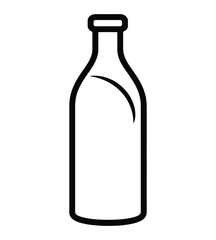 plastic bottle line art vector illustration