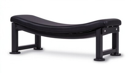 Modern Black Bench Designed for Weightlifting and Fitness Training, Ergonomic Structure with Durable Material for Comfort and Stability in Any Gym Setting