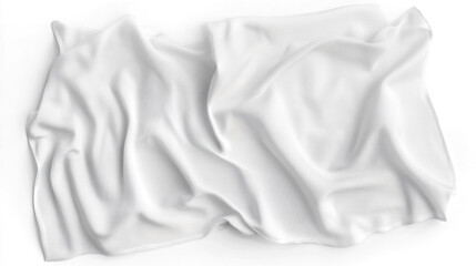 Obraz premium White square soft fabric-like material swatch mockup.