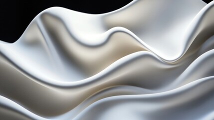 Elegant fabric waves, dark background, design