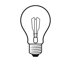 light bulb line art vector illustration