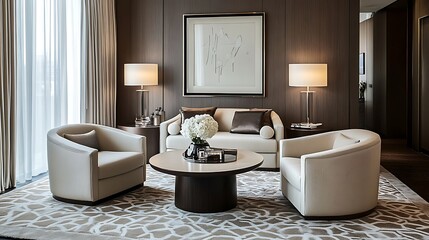 Elegant Living Room Interior Design with Modern Furniture