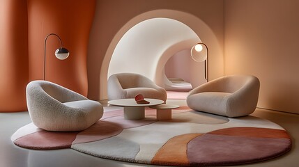 Modern Living Room Interior Design With Earthy Tones