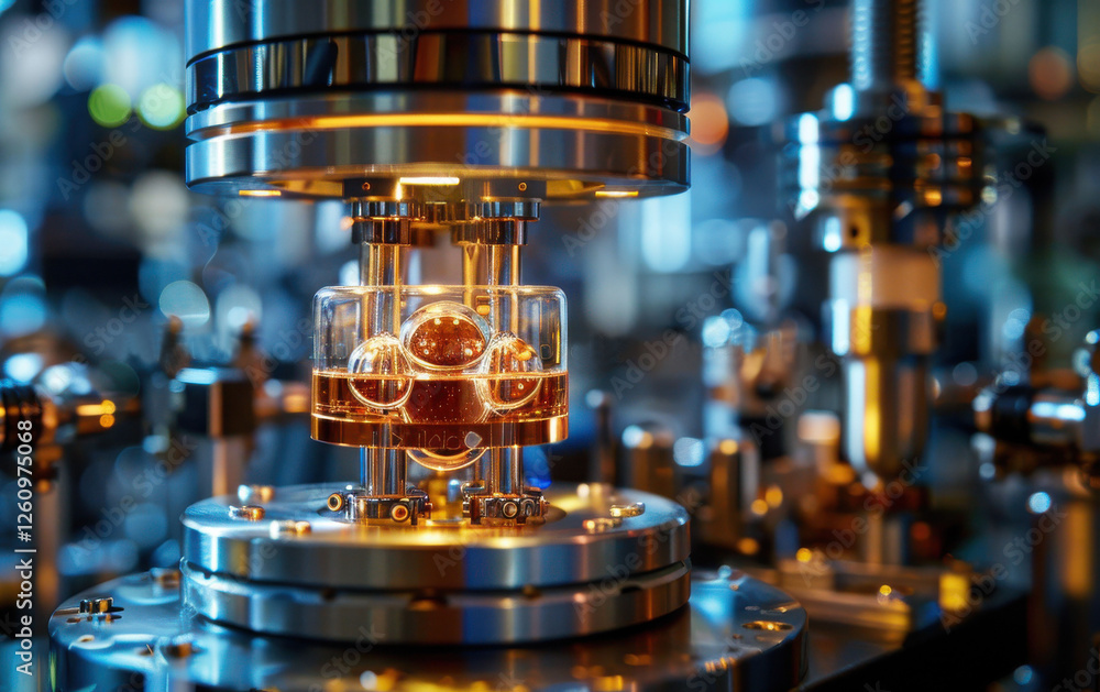Poster advanced technology in engineering lab showcasing high-tech equipment and precision machinery for in