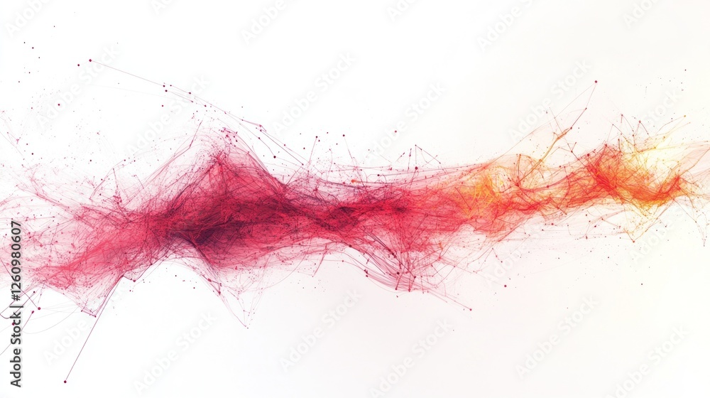 Aufkleber abstract red data stream background