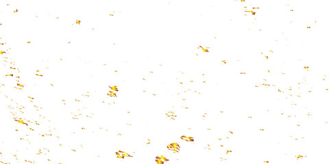 Luxury golden confetti glitter and zigzag ribbon falling down on transparent background. Holyday, festive and celebration background. Vector illustration.