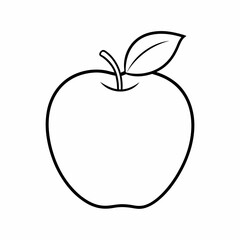 green apple on white background 