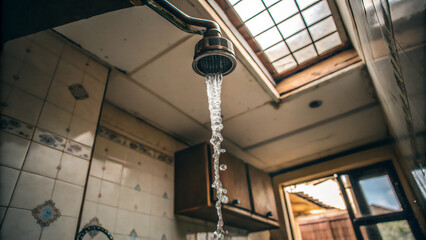 Obraz premium 蛇口から流れる水