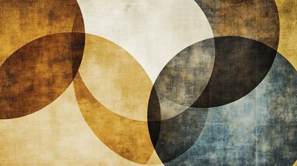 Abstract circles, textured backdrop, design element
