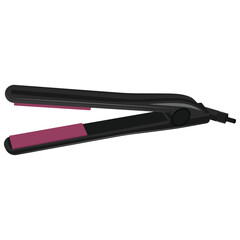 Hair straightener, Hair iron , Black and pink hair iron. 