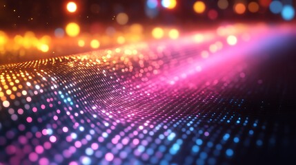 Abstract Colorful Light Wave Pattern Background