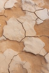 Fototapeta premium A cracked and broken surface, possibly a wall or a rock. The cracks and breaks give the impression of a weathered and aged appearance