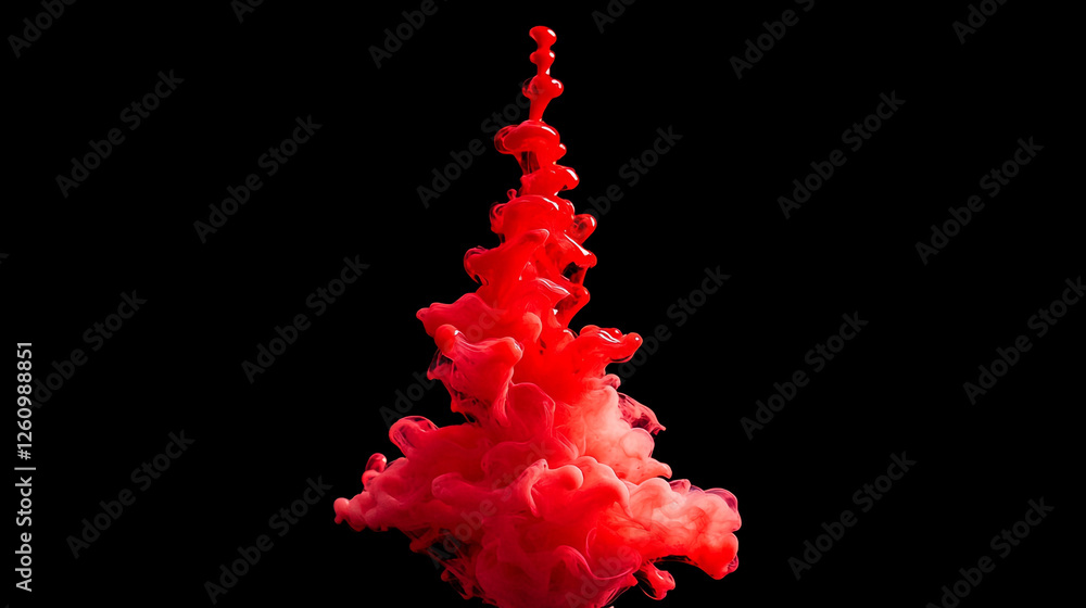 Poster abstract red ink splash design artistic background texture dye flow fluid color water image style