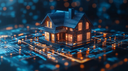 Digital Mortgage and Real Estate Investment Concept  
