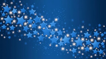 abstract blue background with stars,  Blue Glitter Sparkle Background, Festive and Dreamy Light Effects