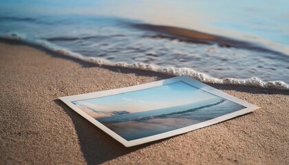 바닷가에 떨어진 낡은 사진 한 장