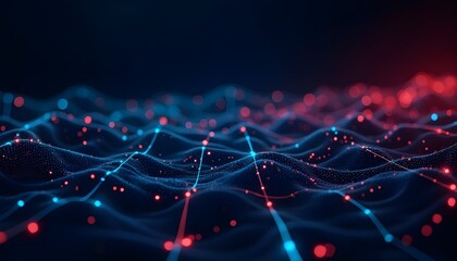 Glowing Tech Grid – Cyberpunk Abstract Design