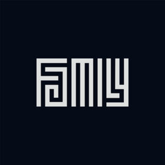 Vector family minimal text design