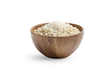 Delicious creamy oatmeal bowl kitchen food photography cozy environment close-up healthy breakfast concept