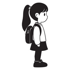 Back to School Character – Minimalist Student Design