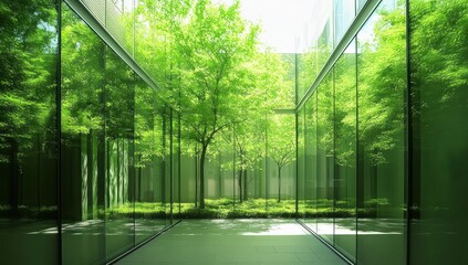 Serene Green Oasis: Modern Architecture Meets Nature