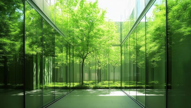 Serene Green Oasis: Modern Architecture Meets Nature
