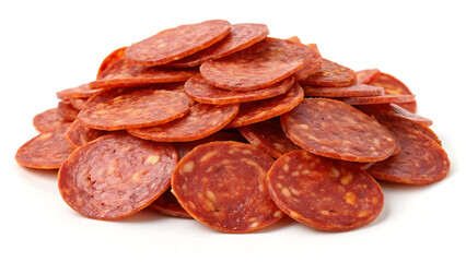 Obraz premium dried sausage isolated on white background