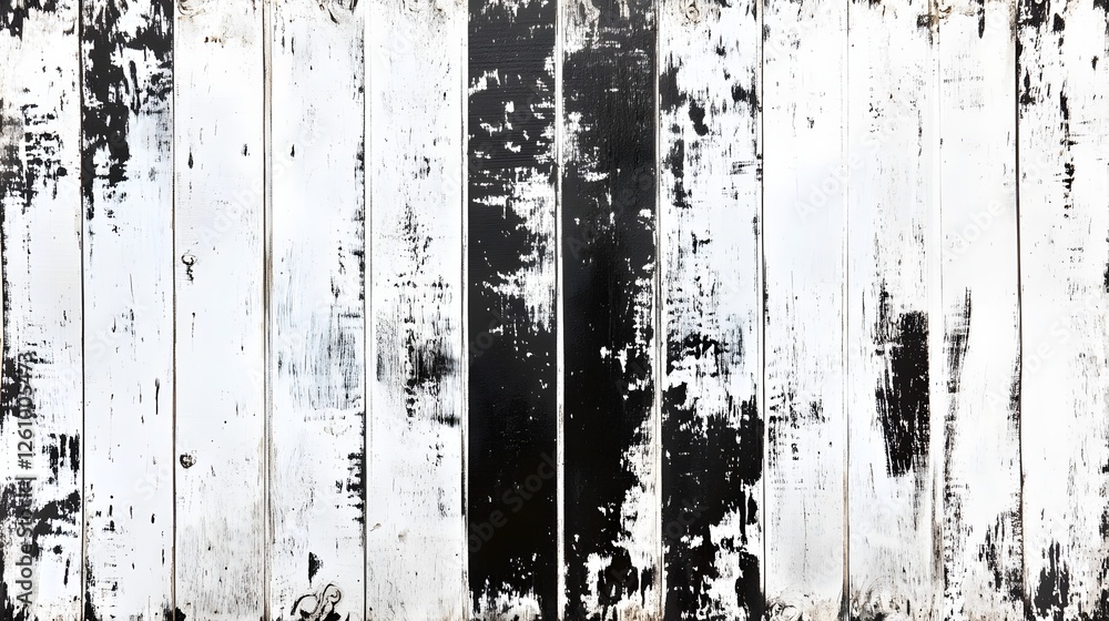 Aufkleber aged and distressed wooden planks backdrop with vintage rustic texture and tones