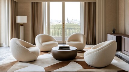 Modern Parisian Apartment Living Room Design