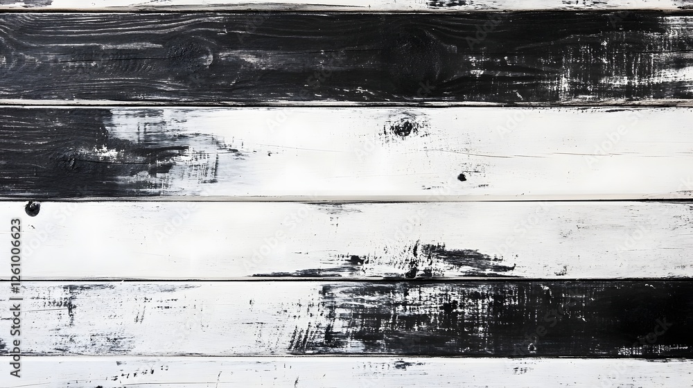 Aufkleber aged wooden planks in distressed rustic texture for abstract background or design