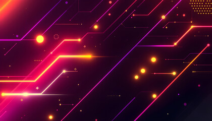 Fototapeta premium Gradient Futuristic Geometric background with Lights