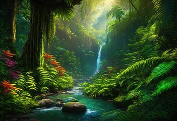 colorful textured vibrant greenery showcasing rich natural elements lush environments, flora, textures, plants, leaves, foliage, landscape, scenery