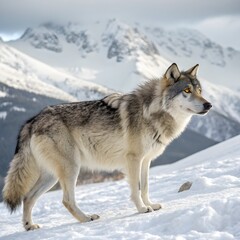 Obraz premium himalayan-wolf in snow mountains 