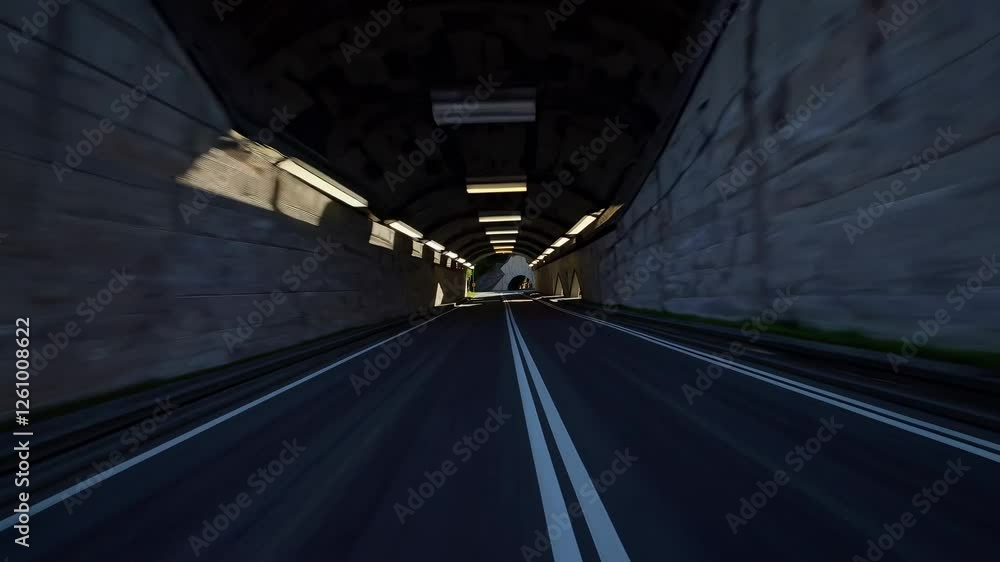 Poster dynamic video captures a motion blur effect on a tree-lined road, using a low-angle shot to emphasiz