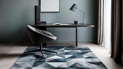 Modern Home Office Workspace Design With Stylish Chair