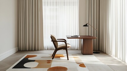 Modern Minimalist Home Office Workspace Design