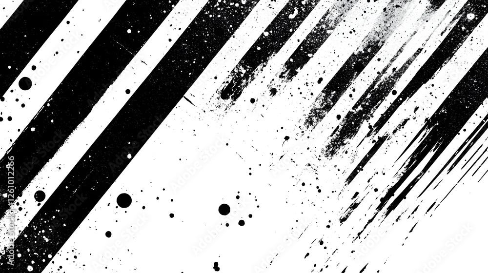 Poster Dynamic and vibrant abstract background design with blurred monochrome splash brush strokes creating an energetic and expressive effect  Suitable for various creative projects web design