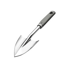 Obraz premium Modern Stainless Steel Hand Trowel with Ergonomic Gray Handle for Gardening