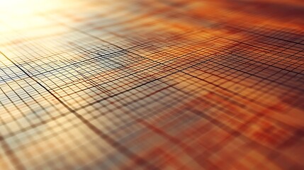 Abstract grid pattern, warm sunset hues, evokes feelings of data, connection, and progress.  Perfect for tech, finance, or network concepts.