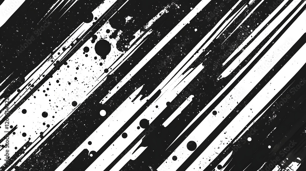 Poster Energetic abstract background with dynamic grunge style ink blots brush strokes and splattered paint creating a vibrant modern and visually striking composition