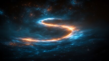Celestial Stream A Glowing Trail Across The Cosmos