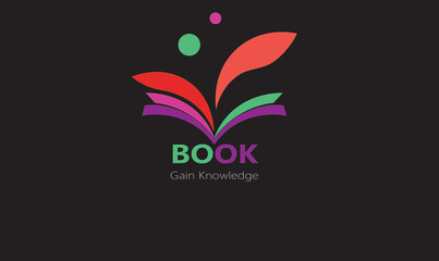 Book logo, modern minimalist logo