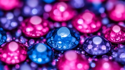 Colorful Glittering Gems Close Up Abstract Background