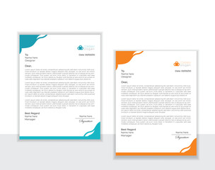 Vector modern unique letterhead template design